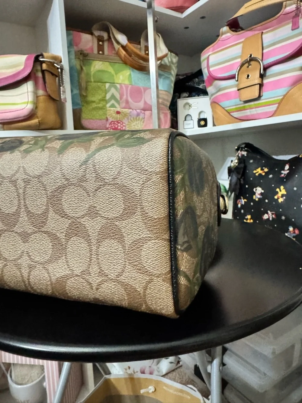 Coach Camo Rose Mini Bennet Satchel